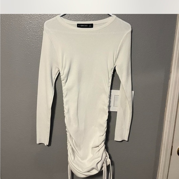 Lioness White Ruched Dress - Picture 1 of 2